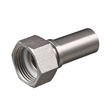 Grip clamp coupling in stainless steel with female thread type ECF